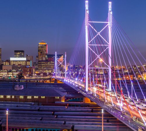 Johannesburg - Nelson Mandela Bridge westboundtravel