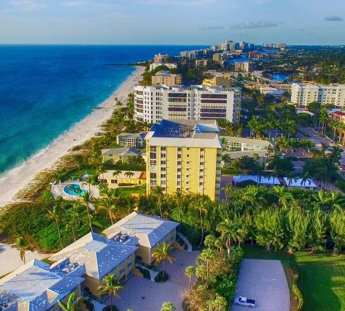 Naples coastline, Florida aerial view